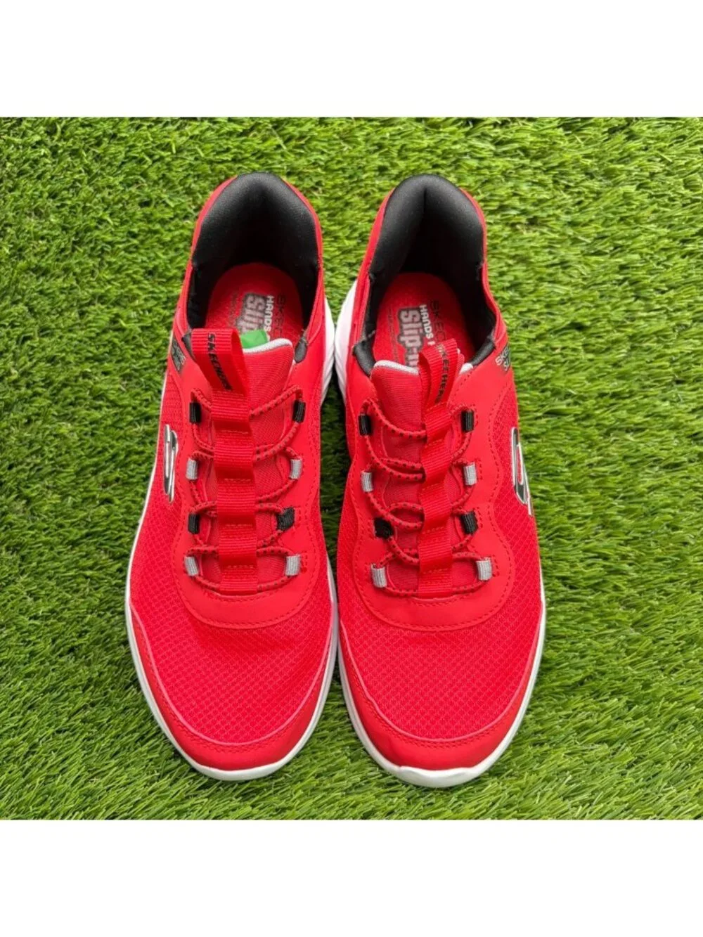 Skechers Bounder Brisk Burst Boys Size 5Y Red Athletic Running Shoes Sneakers